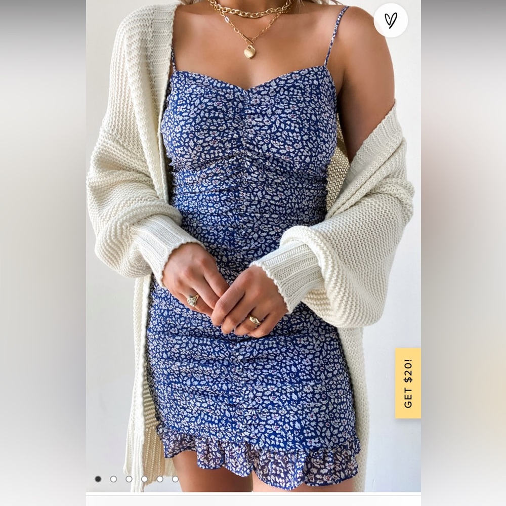 NWT Lulu’s Blue Mini Dress - Size Medium